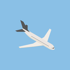 Wall Mural - Aircraft Flat Design Style Vector Illustration Airplane Flying