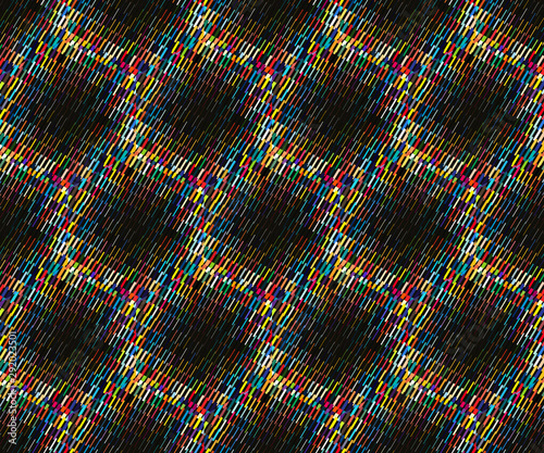 Abstract seamless pattern. Optical illusion of the movement of geometric shapes.
