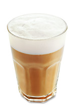 Coffee Drink In Glass On A White Isolated Background
