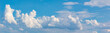 canvas print picture - Blauer Himmel mit Wolken ein Panorama