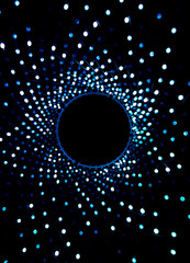 Wall Mural - night lights abstract city round