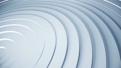 Fototapete - 3d rings render abstract background. Corporate texture for business presentation. Clean and simple circles motion. Geometric pattern futuristic concept. Seamless loop.