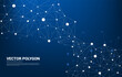 © Panithan - Network Connecting dot polygon background. Concept of Network Business, technology, Data and chemical. Dot connect line abstract background represent futuristic network and data transformation