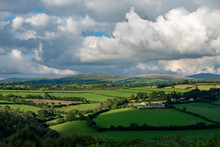 View Across Dartmoor In Devon On A Cloudy Day In Autumn