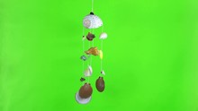 Seashell Mobile Rotating With Green Screen	