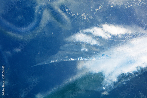 Abstract frozen water.Ice texture winter background
