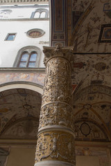 Wall Mural - Inner courtyard of Palazzo Vecchio, Florence, Tuscany, Italy.