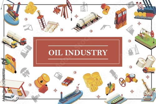 Isometric Oil Industry Concept