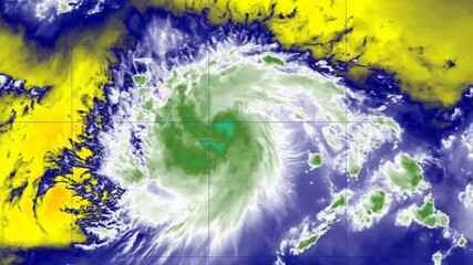 Wall Mural - 2019 hurricane jerry band: 9 this work is created using goes satellite imagery provided by noaa / na