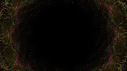 Wall Mural - seamless abstract circular border animation on black
