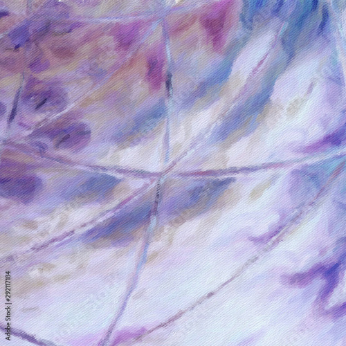 Abstract painting in oil background, splashes of paint on canvas, template fo...