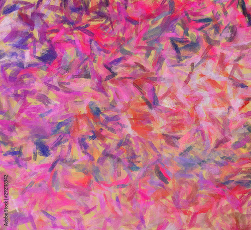 Abstract painting in oil background, splashes of paint on canvas, template fo...