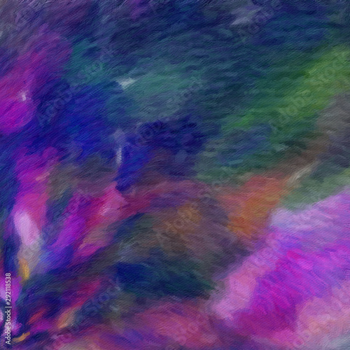 Abstract painting in oil background, splashes of paint on canvas, template fo...