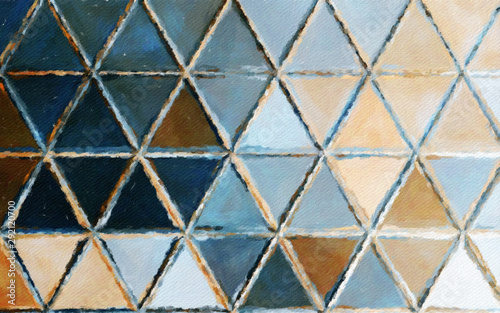 Abstract painting in oil background, splashes of paint on canvas, template fo...