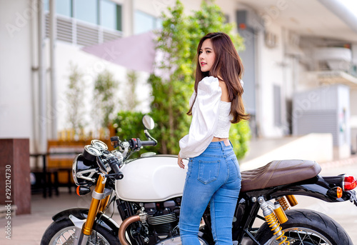 asian biker girl