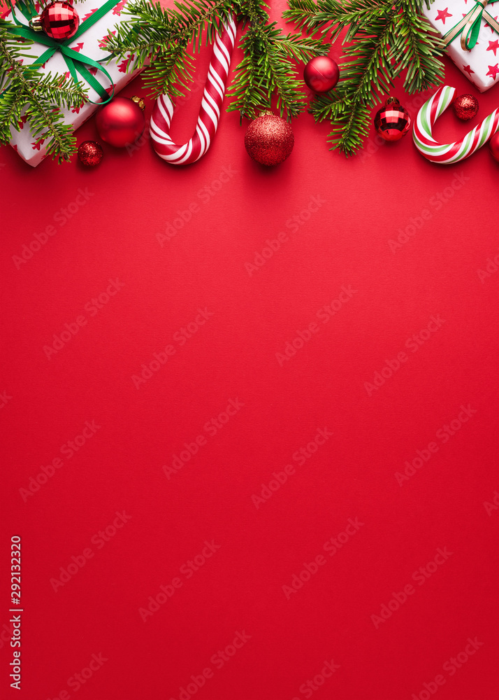 Red background for Merry Christmas and happy New Year Stock Photo ...