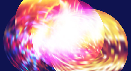 Aufkleber - Festive illumination. Bright  flickering circles on a blue. Vector pattern