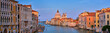 Panorama of Venice Grand Canal and Santa Maria della Salute church on sunset