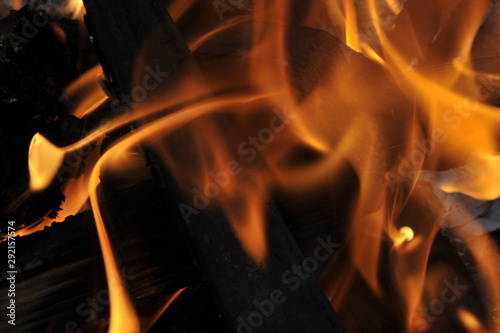 Fotografía Abstract Fire Textures surface background closeup Set