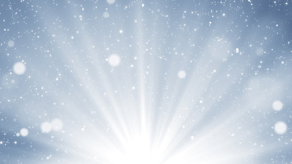 Poster - Light silver background with glitter sparks and light at the bottom. 
