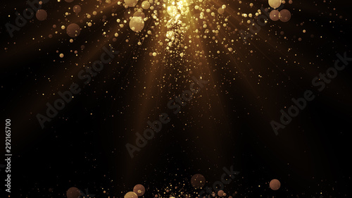 Cuadros en Lienzo Luxury background with golden particles at the top and bottom