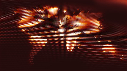 Poster - abstract globe background with digital waves in cyberspace. technology and science texture with shin