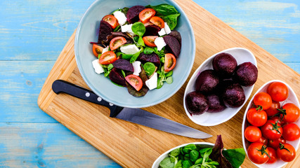 Canvas Print - Healthy Beetroot and Feta Cheese Salad