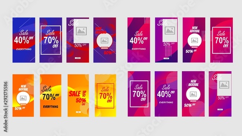 Set Of Sale Banner Background Can Be Use For Landing Page