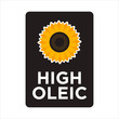 Sunflower Oil icon. High Oleic symbol.