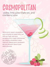 Illustration Of Alcohol Cocktail Cosmopolitan