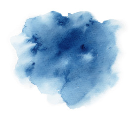 Blue Watercolor abstract splash Color painting texture, Template, Watercolor illustration Vector