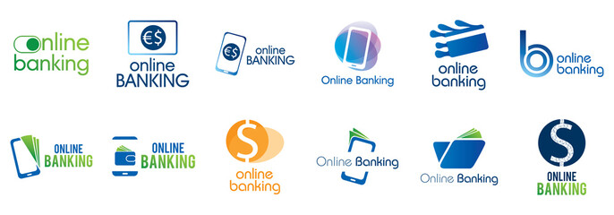 Vector logo for online Bank and online transfers