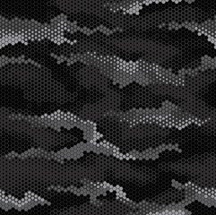 Wall Mural - digital geomteric hexagon camouflage stealth pattern