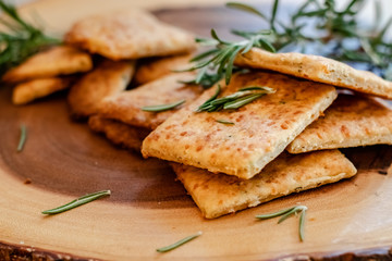 Wall Mural - Rosemary and Sea Salt Snap Crackers