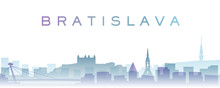 Bratislava Transparent Layers Gradient Landmarks Skyline