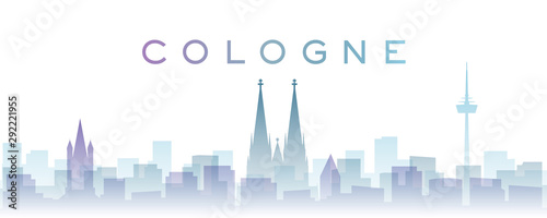 Cologne Transparent Layers Gradient Landmarks Skyline