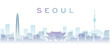Seoul Transparent Layers Gradient Landmarks Skyline