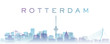 Rotterdam Transparent Layers Gradient Landmarks Skyline