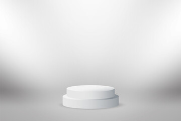 Wall Mural - abstract backdrop stand circle grey background.graphic minimal empty room with spotlight effect.fram
