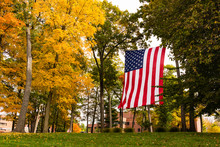 American Flag At Veteran's Home