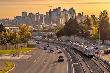 Wall Mural - Calgary Morning Commutes