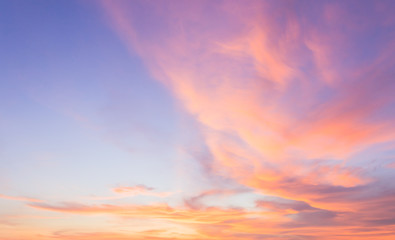 Wall Mural - evening sky with colorful sunlight,dusk sky