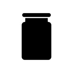 Wall Mural - Medicine bottle and pills. Black and white icon vector