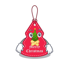 Sticker - Silent Christmas tags hanging on cartoon walls