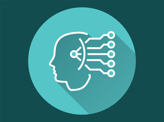 Poster - artificial intelligence - vector icon for graphic and web design.