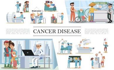 Wall Mural - Flat Cancer Disease Composition