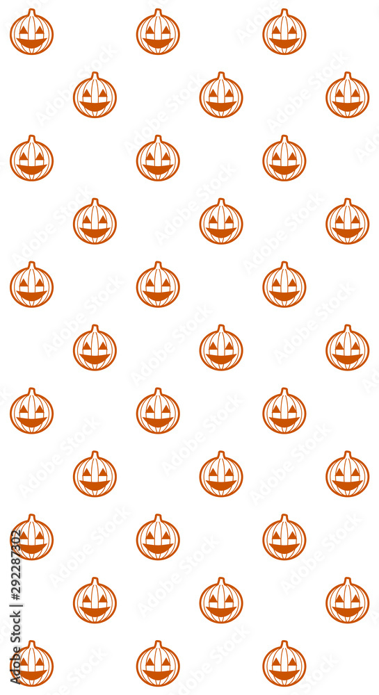 line jack o lantern pumpkin vector pattern illustration for halloween banner also can use for media social feed or story background