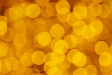 Golden Yellow Blurred Bokeh Background