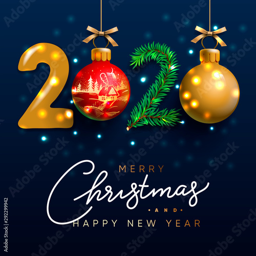 Merry christmas and happy new year 2020 greeting card Anonymoousvictorz: Happy New Year 2020 Zdjecia