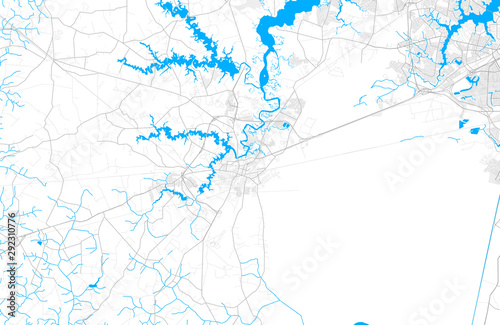 Fotografía Rich detailed vector map of Suffolk, Virginia, USA